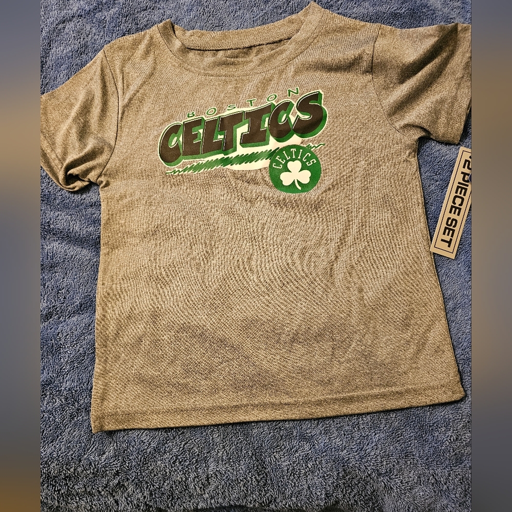 NBA Green and Gray Short Sleeve Tees for Casual Style - Picture 5 of 9